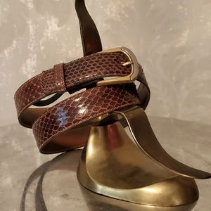 Vintage brown genuine reptile belt